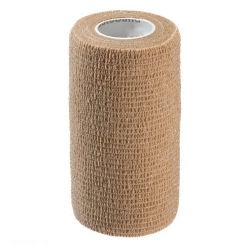 Bandaż kohezyjny samoprzylepny 10cm x 4,5m cielisty elastyczna opaska bez lateksu Coban 1 szt