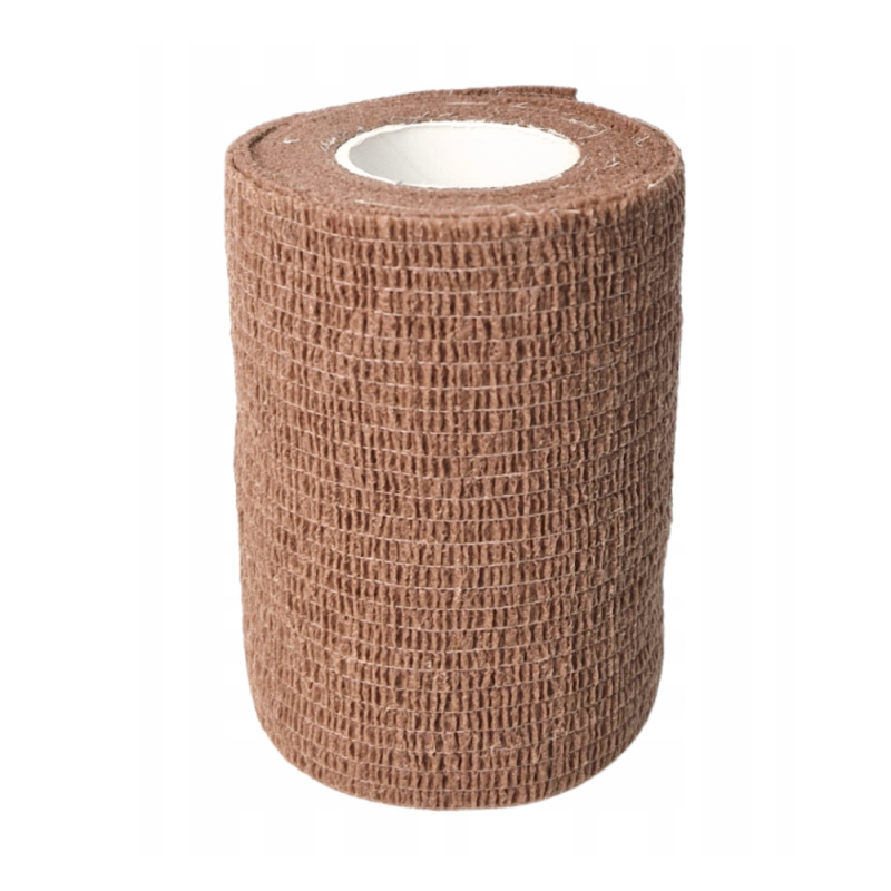 Bandaż kohezyjny samoprzylepny 7,5cm x 4,5m cielisty elastyczna opaska bez lateksu Coban 1 szt