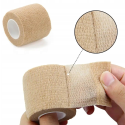 Bandaż kohezyjny samoprzylepny 5cm x 4,5m białym elastyczna opaska bez lateksu Coban 1 szt