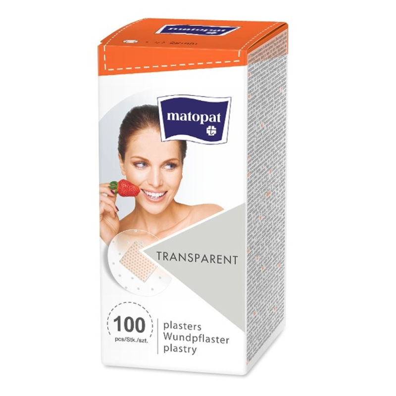 Plastry z opatrunkiem Transparent przezroczyste niejałowe śr. 22mm 100szt