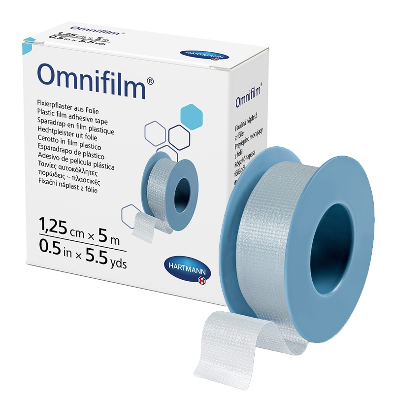 Przylepiec z folii Omnifilm 1,25cm x 5m hipoalergiczny 1 rolka