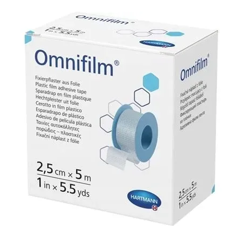 Przylepiec z folii Omnifilm 2,5cm x 5m hipoalergiczny 1 rolka
