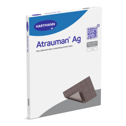 Atrauman Ag 5cm x 5cm jałowy opatrunek siatkowy ze srebrem 10szt