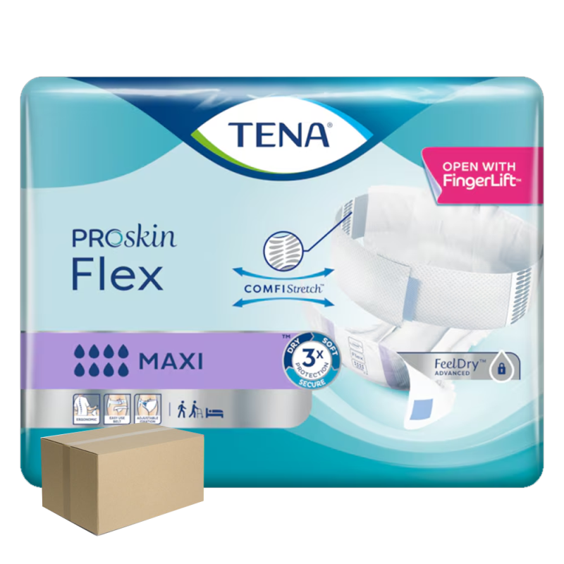 Pieluchomajtki TENA Flex ProSkin Maxi S 22szt x 3op