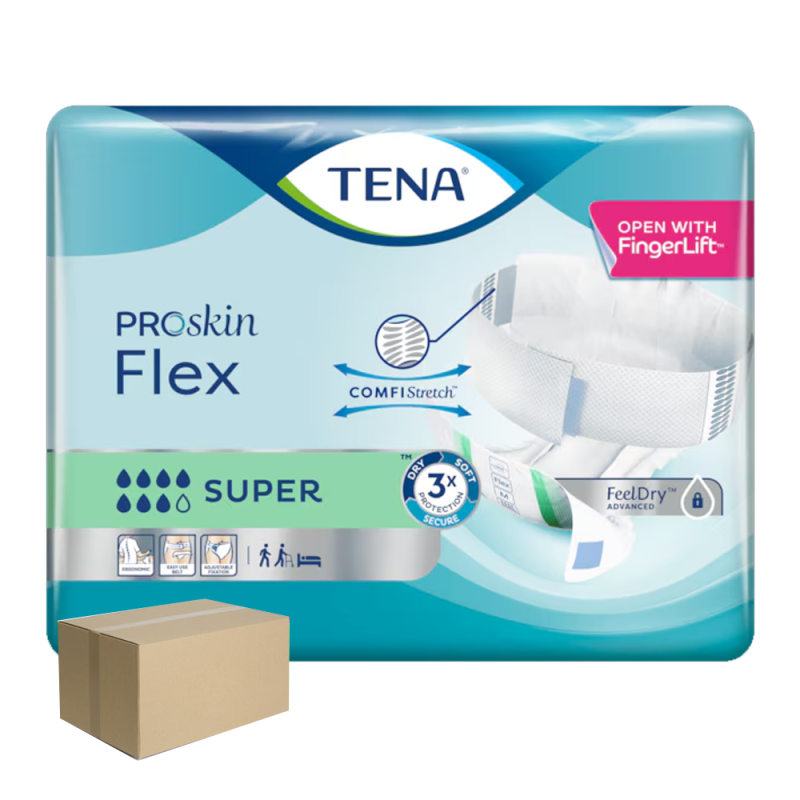 Pieluchomajtki TENA Flex ProSkin Super M 30szt x 3op
