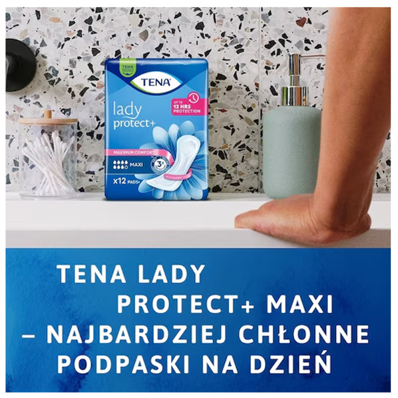 Podpaski Tena Lady Maxi Protect+ dla kobiet 12 szt x 12op