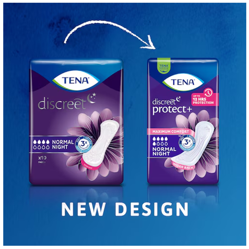 Podpaski na noc Tena Lady Protect+ Normal Night 10 szt x 6op