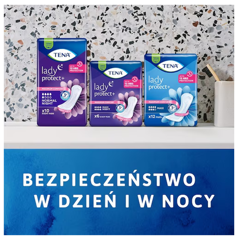 Podpaski na noc Tena Lady Protect+ Normal Night 10 szt x 6op