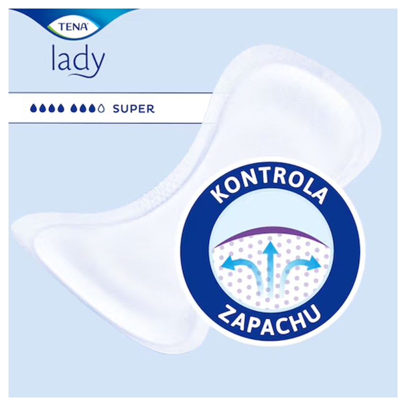 Podpaski Tena Lady Super dla kobiet 30szt x 6op