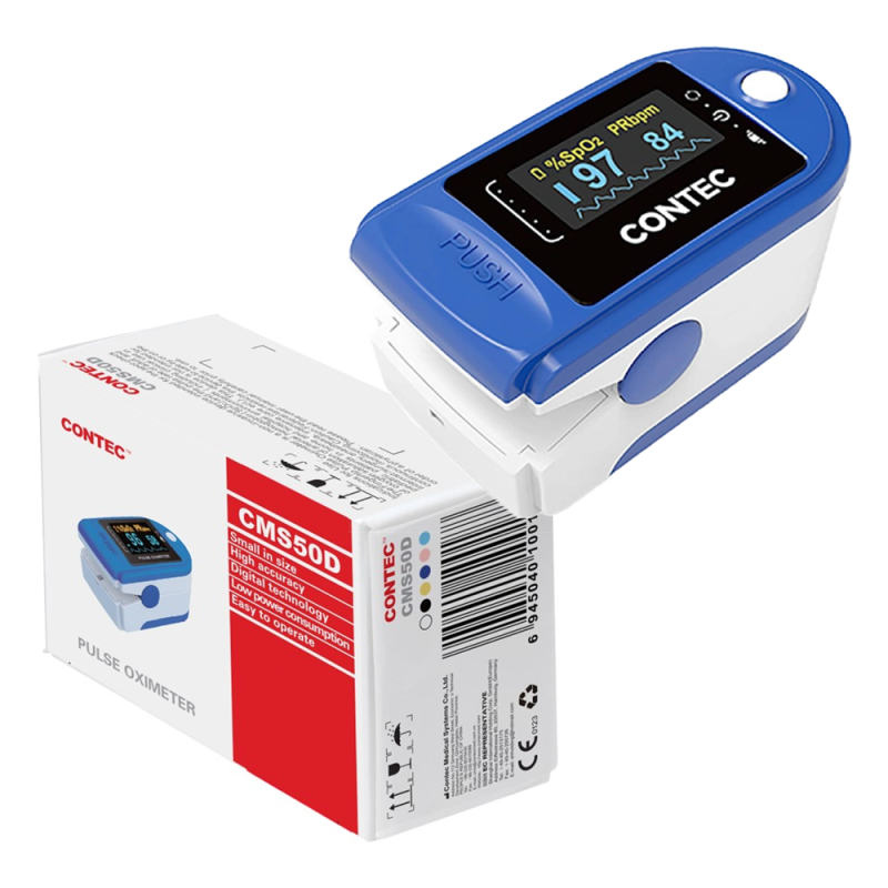 Pulsoksymetr na palec Contec CMS50D pomiar saturacji SpO2 i pulsu 1szt