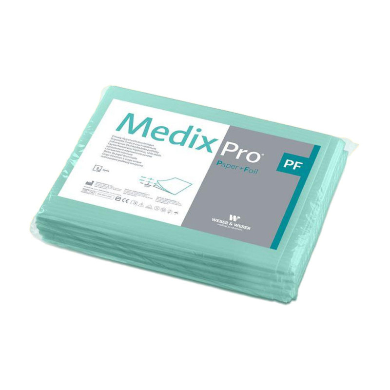 Prześcieradło jednorazowe 77cm x 210cm zielone podfoliowane 54g MedixPro 5szt