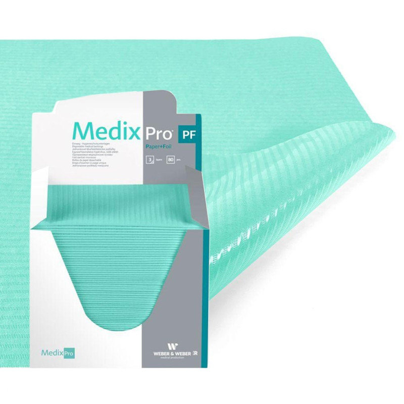 Podkład higieniczny 33cm x 48cm zielony podfoliowany 54g MedixPro 80szt