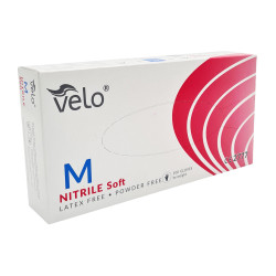 Rękawiczki nitrylowe M niebieskie Velo 100sztuk