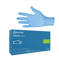 Rękawiczki nitrylowe S niebieskie...