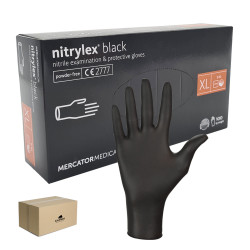 Rękawiczki nitrylowe XL czarne...