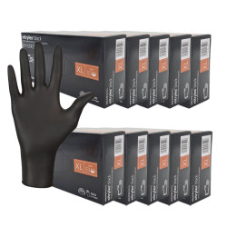 Rękawiczki nitrylowe XL czarne Mercator Nitrylex Black 100sztuk karton 10op