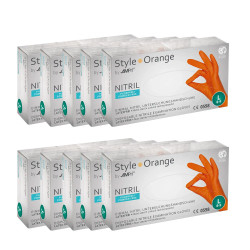 Rękawiczki nitrylowe L pomarańczowe Ampri Style Orange 100sztuk karton 10op