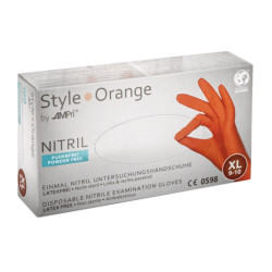 Rękawiczki nitrylowe XL pomarańczowe Ampri Style Orange 100sztuk karton 10op