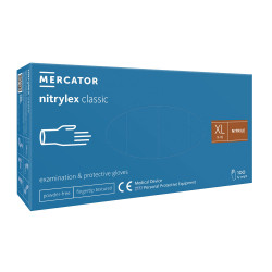 Rękawiczki nitrylowe XL niebieskie Mercator Nitrylex Classic 100sztuk
